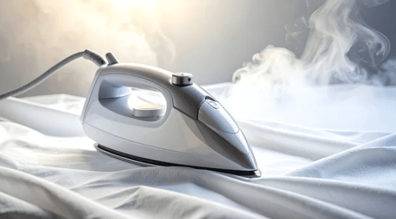 Steam ironing clothes