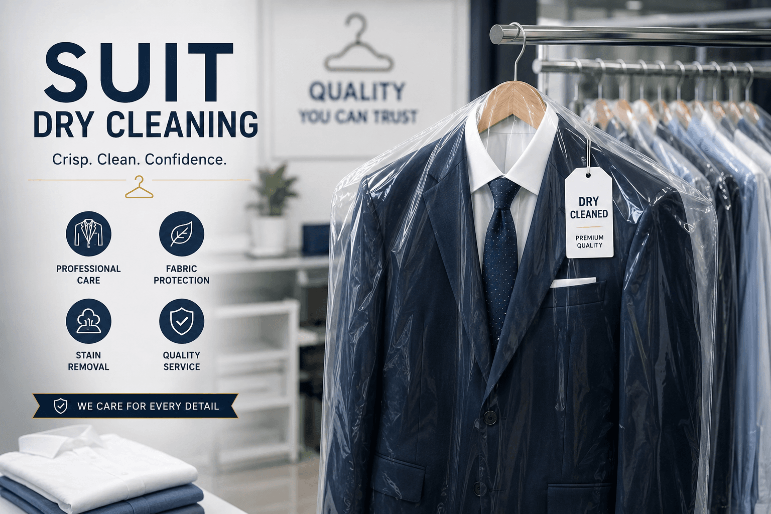 Dry cleaning suits